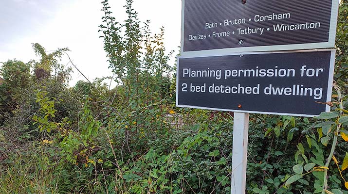 Land sold in Wincanton with planning permission for 2 bed dwelling