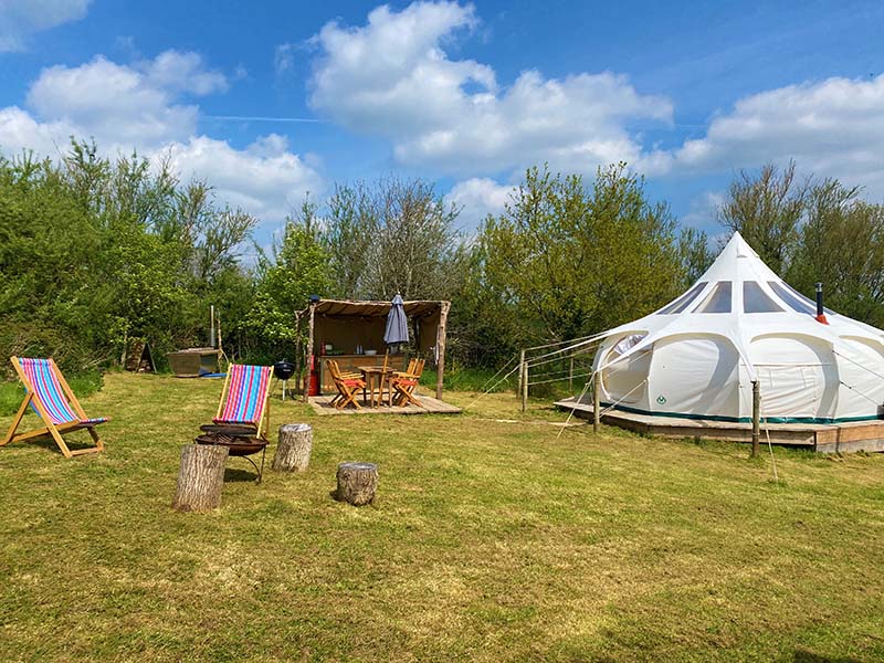 Coppett Hill glamping Churchay lotus belle tent