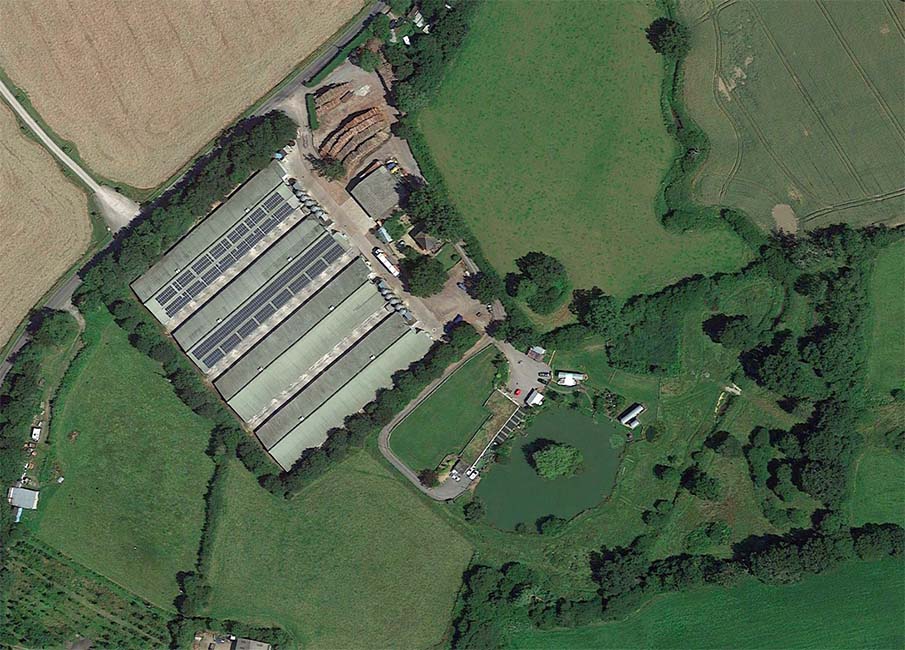 Aerial photo of Savage Cat Farm Dorset for planning application development proposal