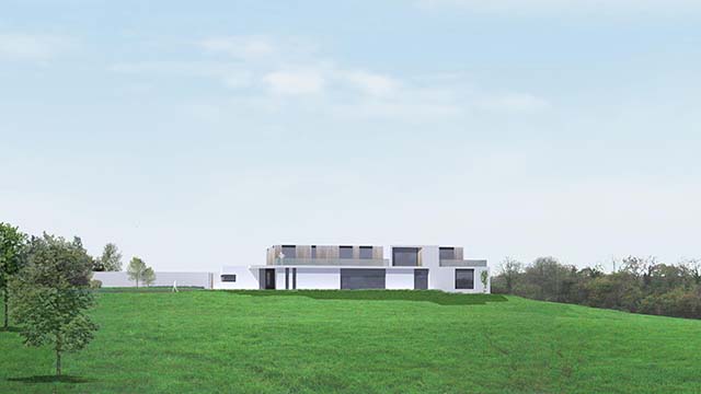 Architect Impression planning drawings of The Hollies self build development in Cheriton
